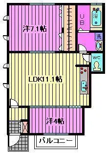 ルミナスコート【1階】の間取り