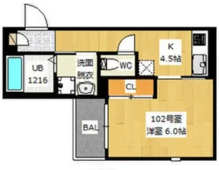 Grandtic Plaisir(グランティックプレジール)【2階】の間取り