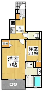 クレール小川【1階】の間取り