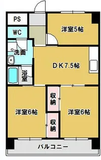 サニーサイド竹野【2階】の間取り