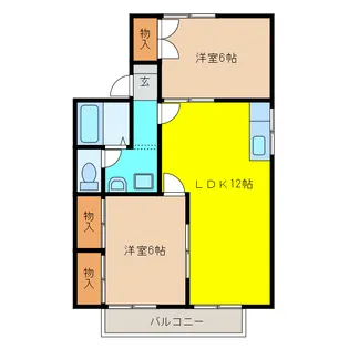 WOODY TOWN【2階】の間取り