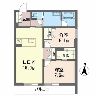 シャーメゾン アヴァンセ【2階】の間取り