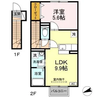 サンボナール A【2階】の間取り