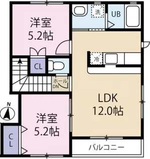 Trifle トライフル【2階】の間取り