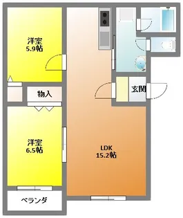 ピュアライフスギノ【1階】の間取り