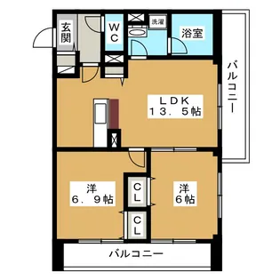 Soleado D【3階】の間取り