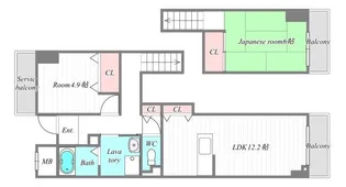 ラフィーネ竹島【3階】の間取り