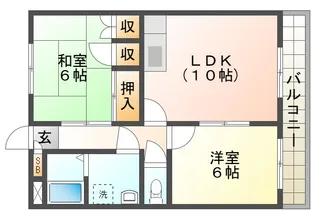 ヴィクトリアコート太子町II【3階】の間取り