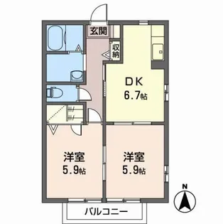 Y’s Garden【2階】の間取り
