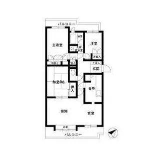 パークノヴァ三軒茶屋【2階】の間取り