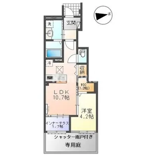 光明寺字山屋敷新築アパート【1階】の間取り