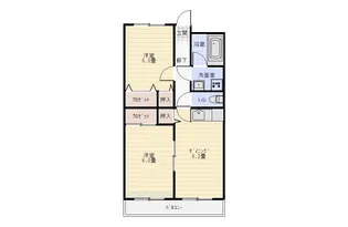 ビューハイツ沙羅【4階】の間取り