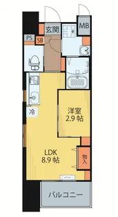 シェルグランデ広瀬橋【6階】の間取り