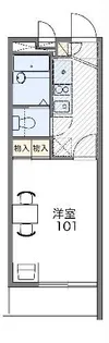 レオパレス荒崎【1階】の間取り