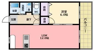 メゾン宮西II【1階】の間取り