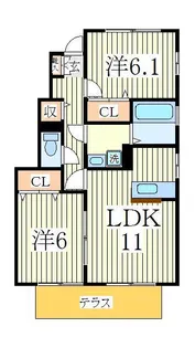 ノールメゾンIV【1階】の間取り