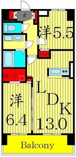 プラティーク六町【8階】の間取り