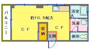 コーポ港【3階】の間取り