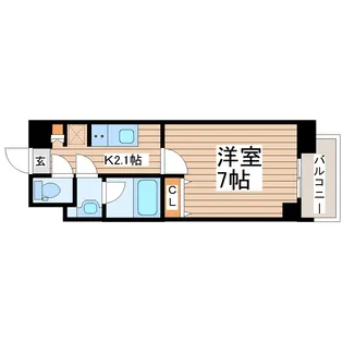 ラトゥール連坊【8階】の間取り