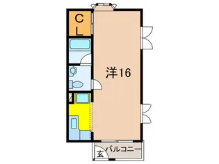 パラドス甲東園【1階】の間取り