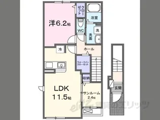 サニータウン横田II【2階】の間取り
