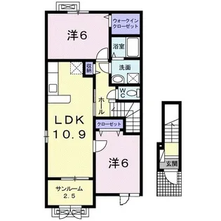 パークサイド田中町【2階】の間取り