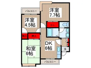 ファーストメゾン壱番館【4階】の間取り