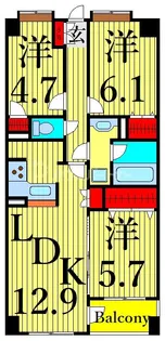 クレストフォルム町屋【2階】の間取り