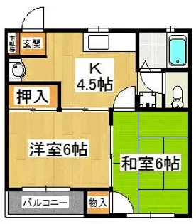 リバティープラザ【1階】の間取り