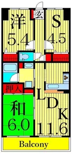 RJRリクロス立石【4階】の間取り