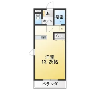 ソレイユ芦原【1階】の間取り