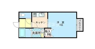 ディアス亀川【2階】の間取り