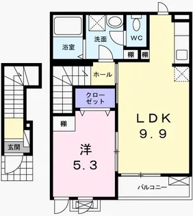 ココフローレン【2階】の間取り