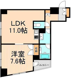 エスティメゾン浅草駒形【6階】の間取り