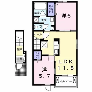 ファミール レイ【2階】の間取り