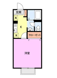 はっぴい東明【2階】の間取り