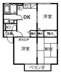パレットハウス A館【2階】の間取り