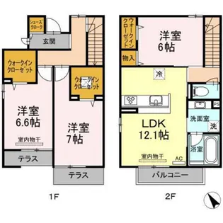 メモリーチェストB棟【1階】の間取り