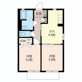 カーサヴィヴァーチェA【1階】の間取り