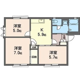 フィールド・フラワー【1階】の間取り