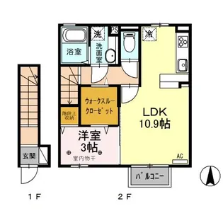 ウィット SWII【2階】の間取り
