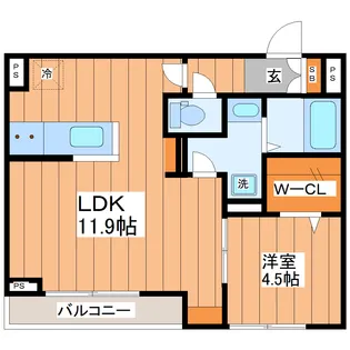 パセオプラシード連坊【1階】の間取り