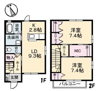 ヴィレッタ ジョイオーサ・セレナ【1階】の間取り