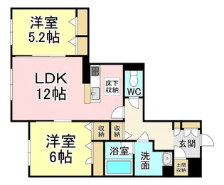 ロイヤルパーク本城【1階】の間取り