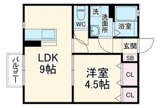 アービル篠原B【2階】の間取り