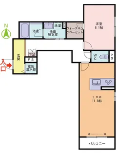 レフィアント高木【3階】の間取り