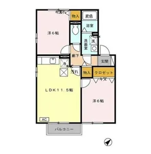 ロイヤルアベニールA【2階】の間取り