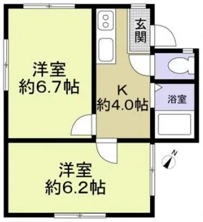 ジュネス八洲【1階】の間取り