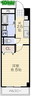 第六マンション一八【4階】の間取り