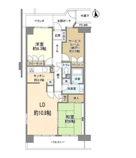 東急ドエル・アルス千住【11階】の間取り